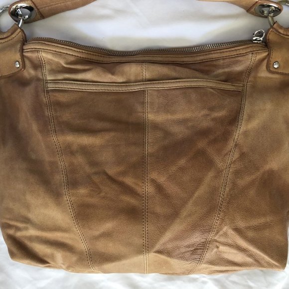 Junior Drake Tan Leather Messenger Bag - Picture 10 of 15